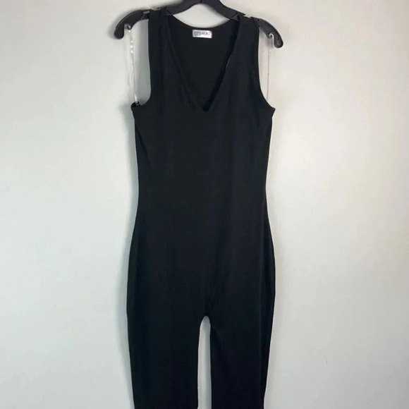 Popular 21 Racerback Tank Soft Jersey Jumpsuit Black Soft Cozy - Picture 5 of 8
